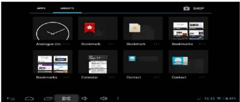 APPS WEIGHTS SHOP Analogue clock 1x3 Bookmark 1x1 Bookmark 1x1 Bookmarks 2x0 Bookmarks 2x0 Calendar 2x3 Contact 2x1 Contact 2x1 16:43 16:44