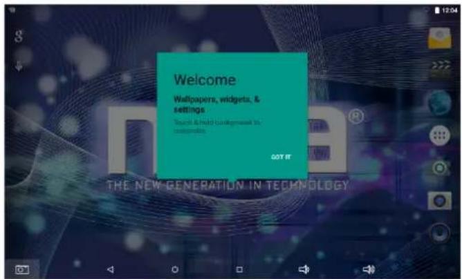 Welcome Wallpapers, widgets, & settings Touch & Hold Background to update GOT IT THE NEW GENERATION IN TECHNOLOGY
