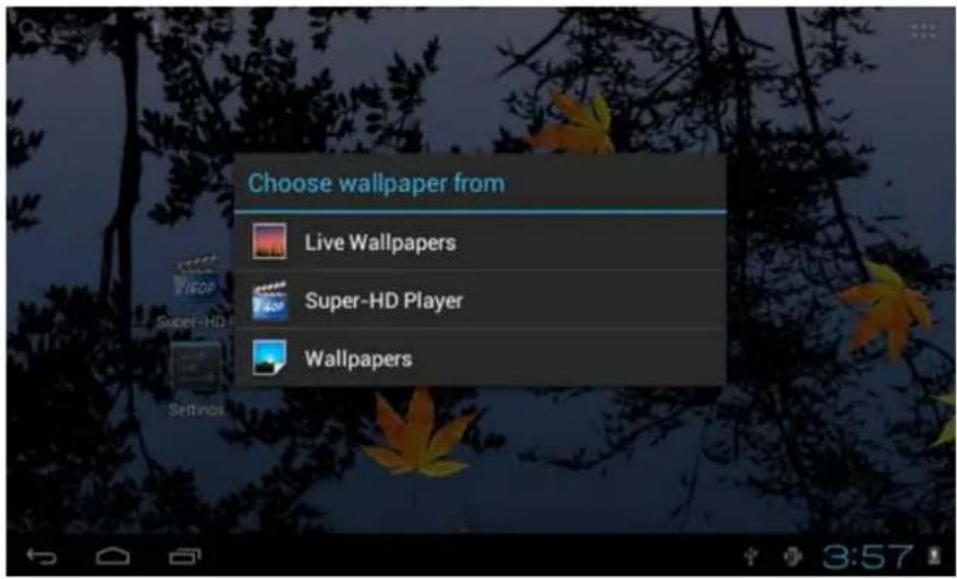 Choose wallpaper from Live Wallpapers Super-HD Player Wallpapers