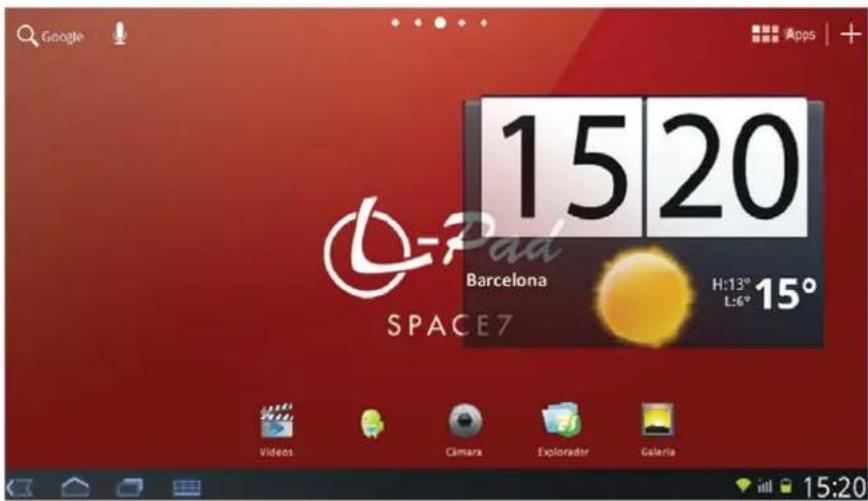 Google 15 20 Barcelona H:13° 15° L:6° SPACE 7 15:20 Videos Cimara Explorador Galeria