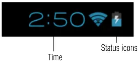 2:50 Time Status icons