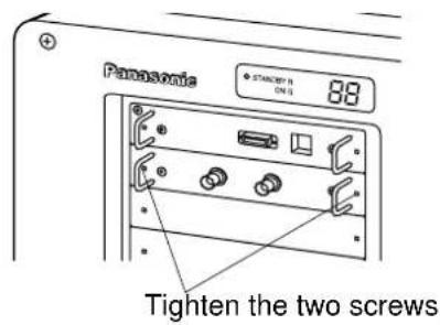Panasonic 88 STANDARD II ON II Tighten the two screws