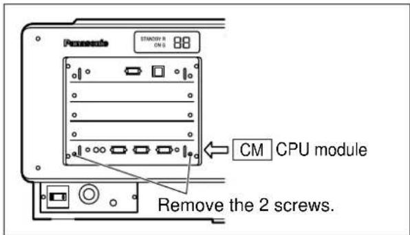 Panasonic STANDARD CM 88 CM CPU module Remove the 2 screws.
