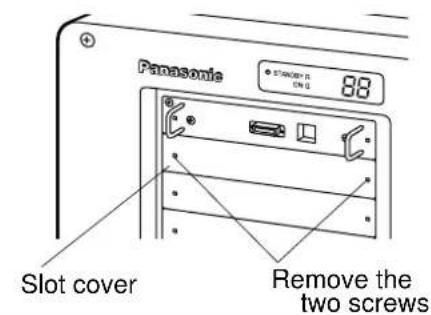 Panasonic 88 Slot cover Remove the two screws