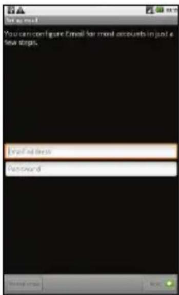 ZTE Reliance 3G Tab - Creating an Email account - 1