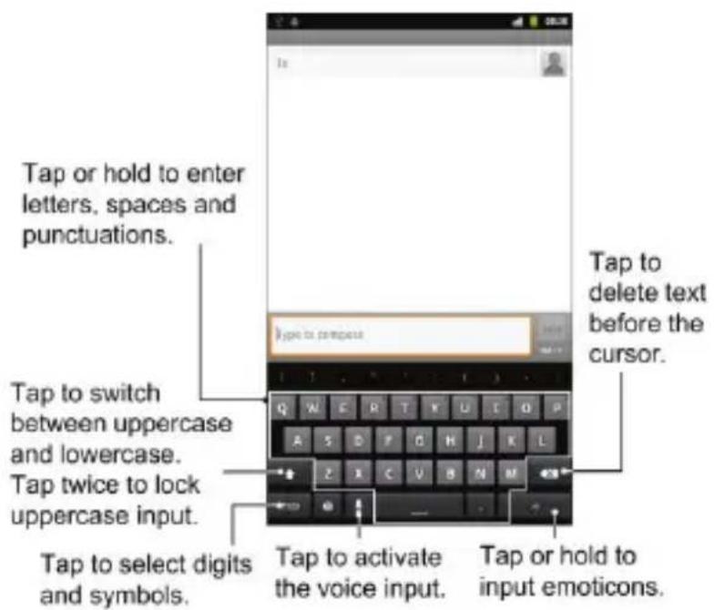 ZTE Reliance 3G Tab - Android Keyboard - 1