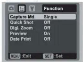 AGFA Optima 830UW - Capture Menu - 3