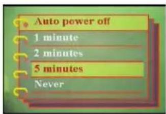EASYPIX V25 - Setting the auto power off function - 2