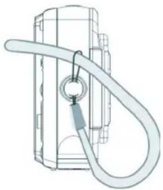 EASYPIX V25 - Attaching the hand strap. - 1