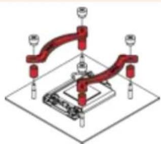 Noctua HXLU32 - Installing the mounting bars - 1