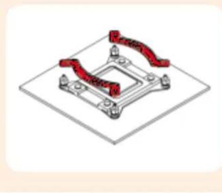 Noctua HXLU32 - Installing the mounting bars - 2
