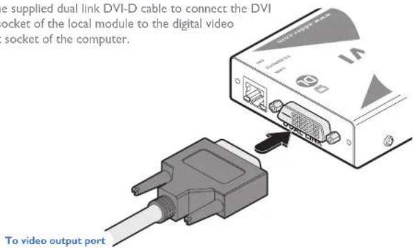 Adder X-DVIPRO-DL - Connections at the local module - 1