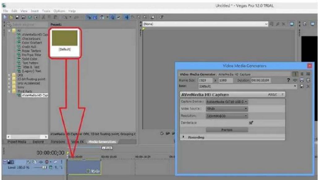 AVERMEDIA DarkCrystal 110 - 把(Default) Preset 拖曳到箭頭指示的區域 - 1
