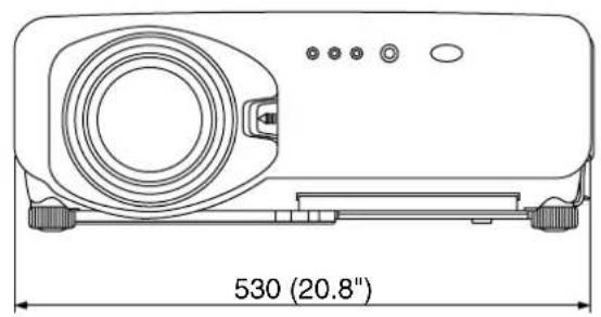 PANASONIC PT-D7500U - Outside dimensions - 2