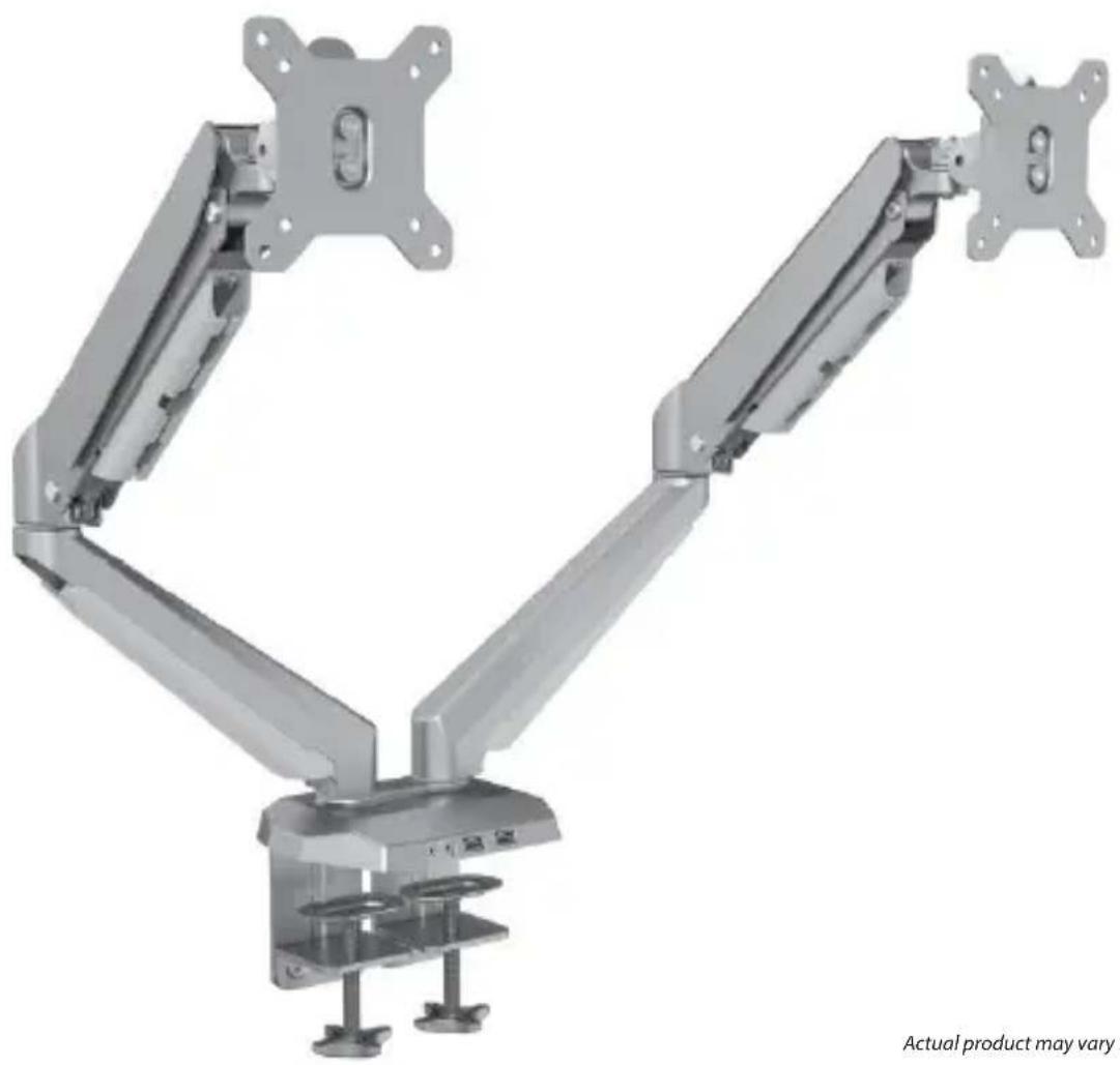 StarTech.com ARMSLIMDUO - Dual Monitor Mount with Built-in 2-port USB Pass-Through - 1