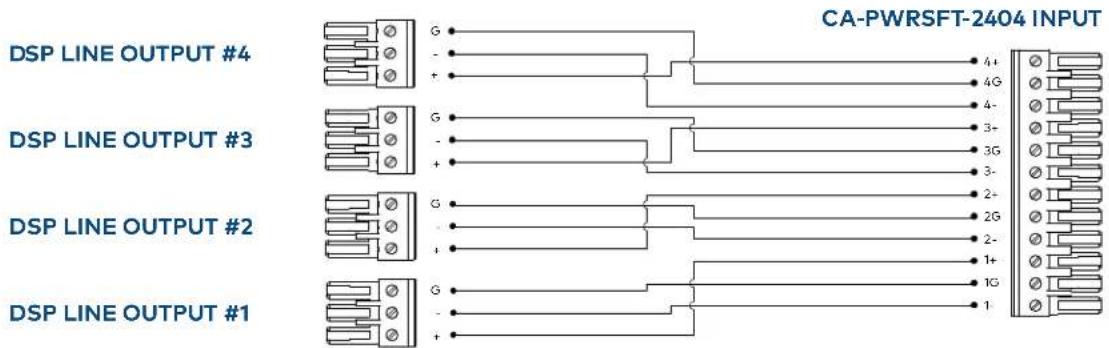 CA-PWRSFT-2404 INPUT DSP LINE OUTPUT #4 G - + G - + G - + G - + G - + G - + G - + G - + G - + G - + G - + G - + G - + G - + G - + G - + G - + G - + G - + G - + G - + G - + G - + G - + G - + G - +