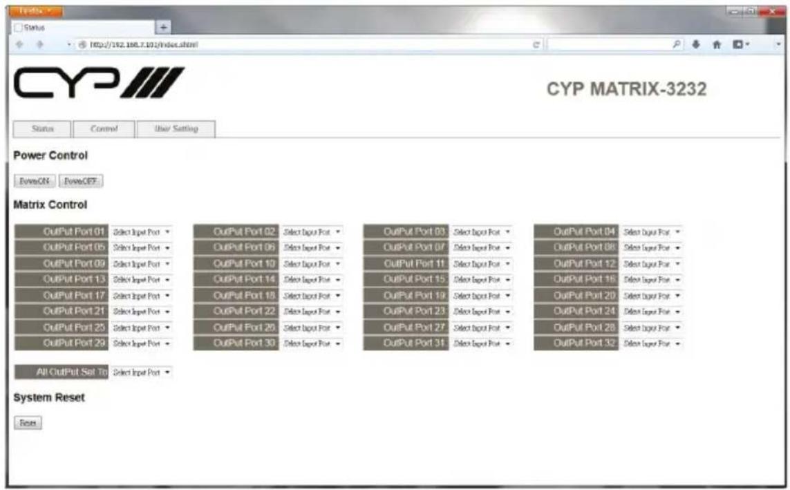 CYP MOD-32 - Web GUI Control - 3