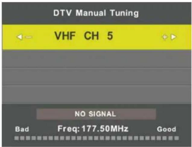 XD 32H2EWSAT - DTV Manual Tuning - 1