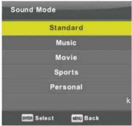 XD 32H2EWSAT - Sound Menu - 2