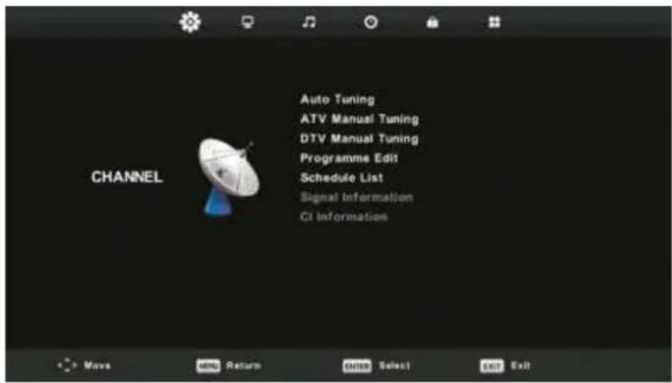 XD 32H2EWSAT - Channel Menu - 1