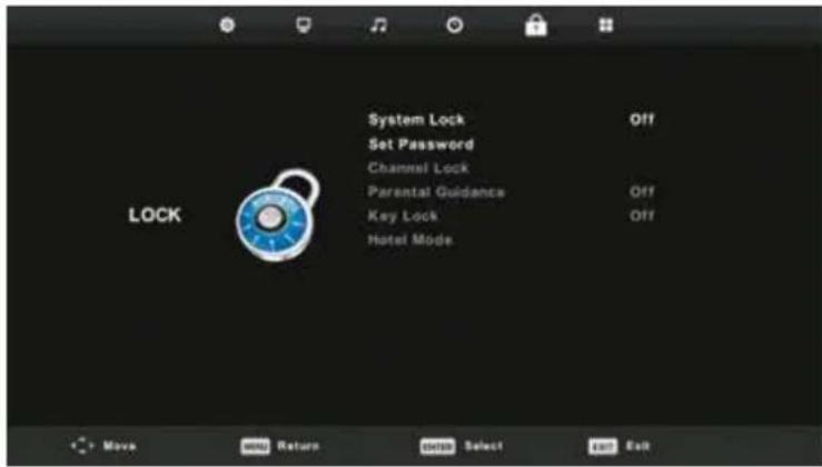 XD 32H2EWSAT - Lock Menu - 1