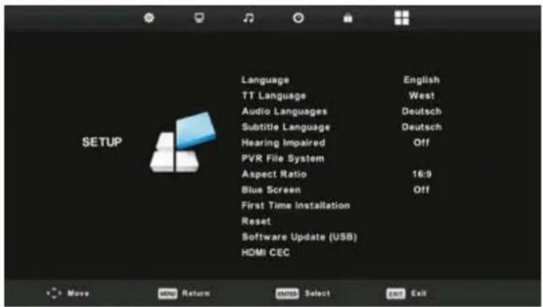 XD 32H2EWSAT - Setup Menu - 1