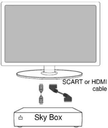 BUSH 32-191F3DB - Option 1) Connecting your TV to your Sky box (when both the TV and Sky Box are located in the same room) - 1