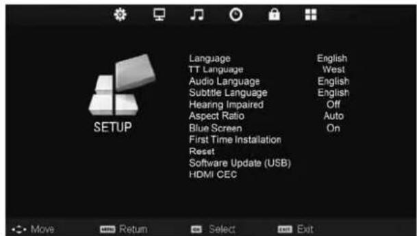 BUSH 32-191F3DB - Setup Menu - 1