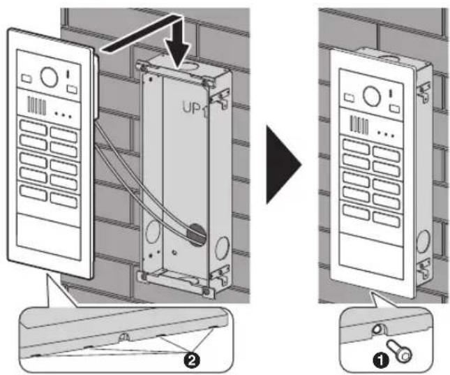 Diagram illustrating server rack setup with labeled components and directional arrows indicating assembly or connection.