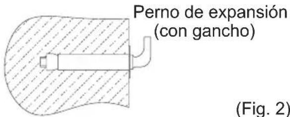 Perno de expansión (con gancho) (Fig. 2)