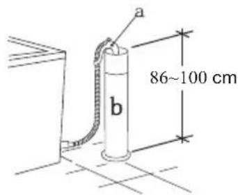 Campomatic TL10T - Placement of upper water drain hose - 1