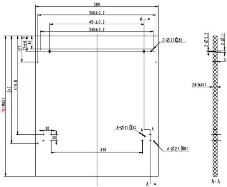Campomatic DW914BI - ● Aesthetic panel's dimensions and installation - 1
