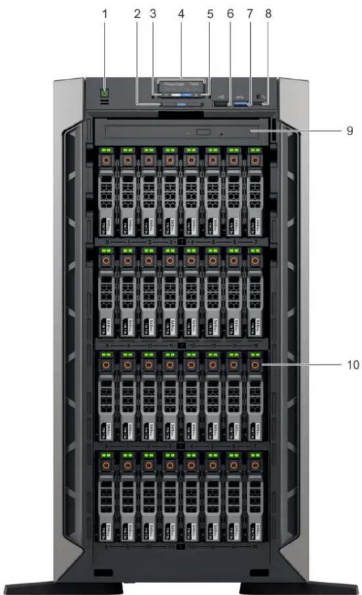 DELL PowerEdge 5CJH1 - Front view of the system - 2