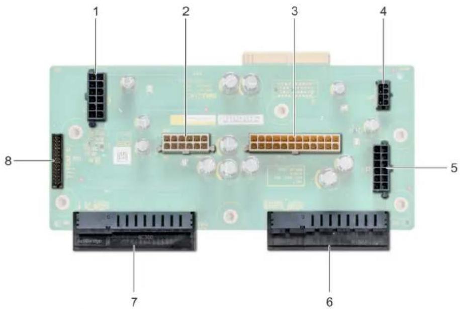 DELL PowerEdge 5CJH1 - Main and GPU power interposer boards connectors - 1