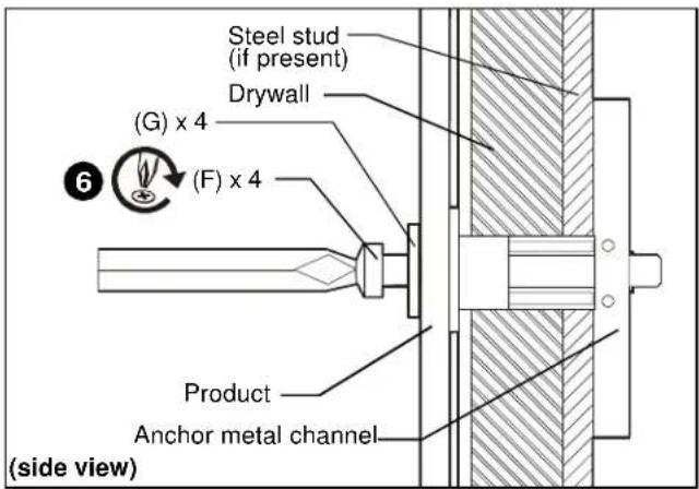 Chief AN2BA87 - Steel Stud / Drywall - 4