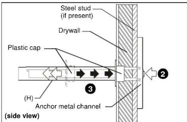 Chief AN2BA87 - Steel Stud / Drywall - 2