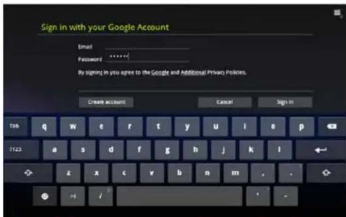 Sign in with your Google Account Email Password By signing in you agree to the Google and Additional Privacy Policies. Create account Cancel Sign in Tab q w e r t y u i o p 7123 a s d f g h j k l ← z x c v b n m , . + - / -