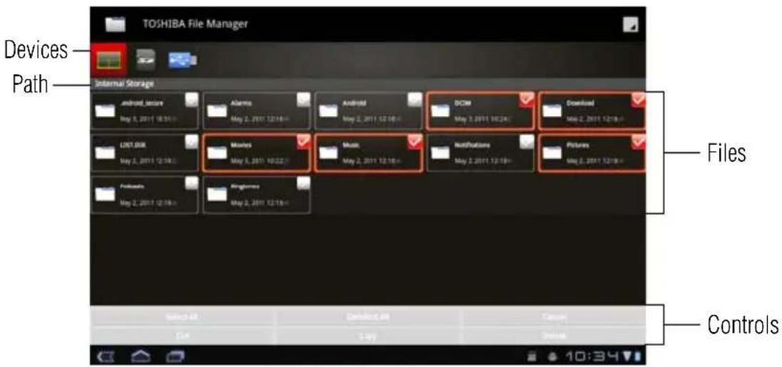 TOSHIBA File Manager Devices Path Internal Storage android_restore May 2, 2011 18:31:0 Albena May 2, 2011 12:18:4 Android May 2, 2011 12:18:4 DCM May 3, 2011 16:24: Download May 2, 2011 12:18:4 LOST_DLR May 2, 2011 12:18:4 Music May 3, 2011 16:22:4 Music May 2, 2011 12:18:4 Notifications May 2, 2011 12:18:4 Pictures May 2, 2011 12:18:4 Footcasts May 2, 2011 12:18:4 Engines May 2, 2011 12:18:4 Files Controls