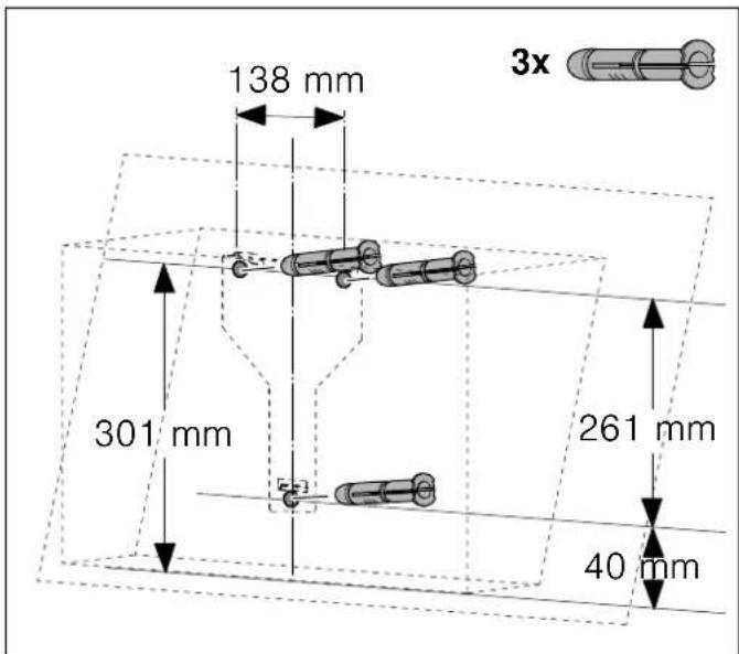 138 mm 301 mm 261 mm 40 mm 3x