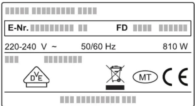 BOSCH BIC630NS1M - E number and FD number - 1