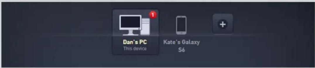 Dan's PC This device Kate's Galaxy S6