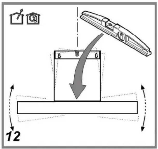 Diagram illustrating a mechanical or electrical setup with labeled components and directional arrows, including a 12-unit measurement.