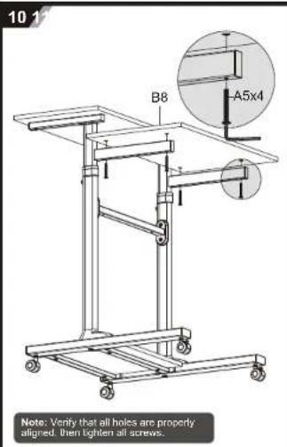 Techly ICA-TB TPM-3 - Mobile Stand Up Workstation - 6