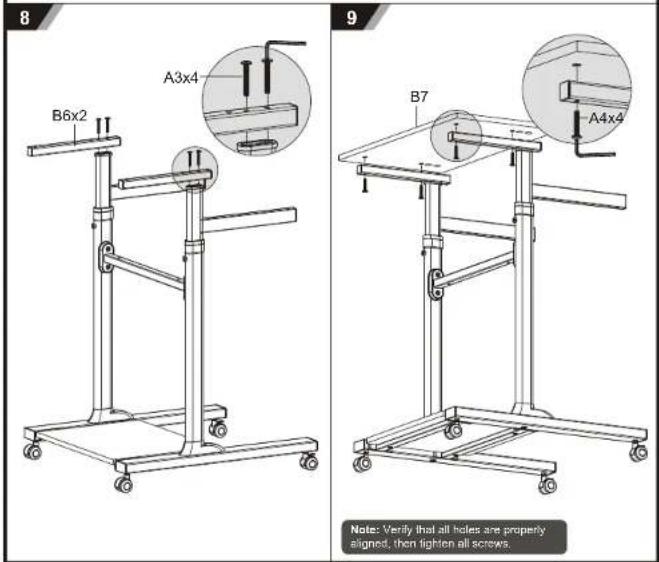 Techly ICA-TB TPM-3 - Mobile Stand Up Workstation - 5