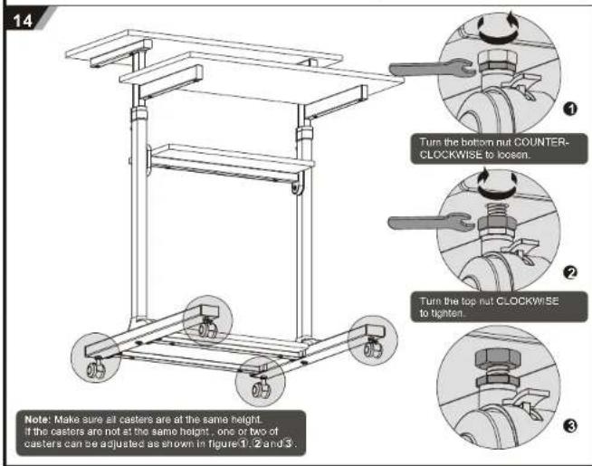 Techly ICA-TB TPM-3 - Mobile Stand Up Workstation - 10