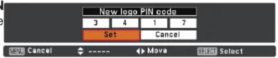 SANYO PLC-XU355K - Logo PIN code change - 1