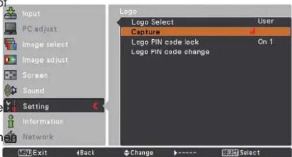 SANYO PLC-XU355K - Logo PIN code lock - 1