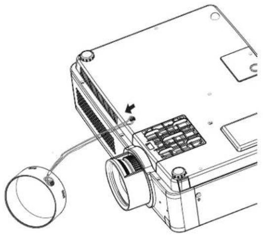 SANYO PLC-XU355K - Attaching the Lens Cap - 1