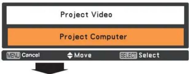 SANYO PLC-XU355K - Video / PC selection window - 1