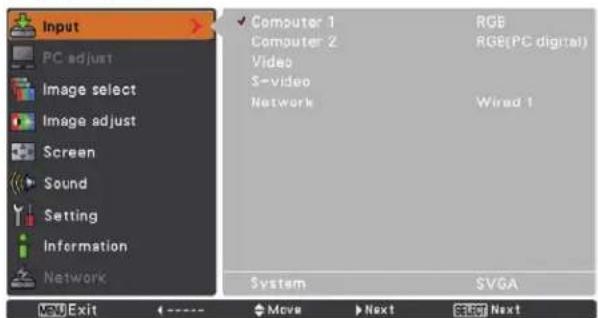 SANYO PLC-XU305K - Menu Operation - 1